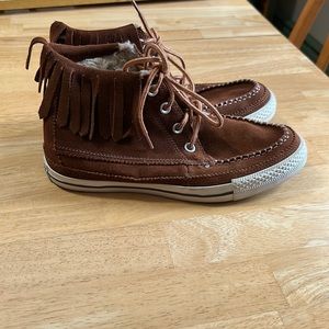 Converse high top moccasins